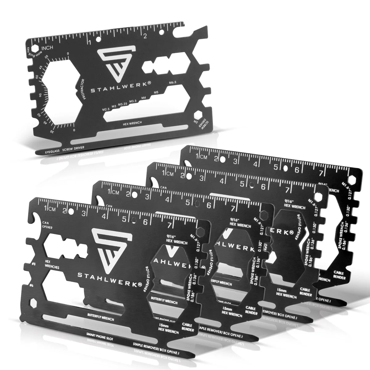 STAHLWERK Toolcard Multitool 18 in 1 5er Set
